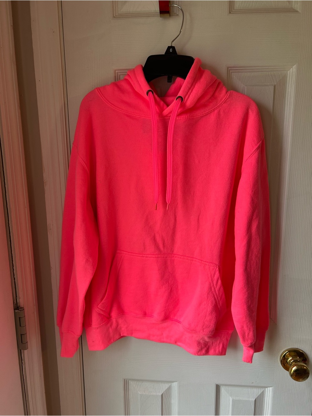 Women's Neon Pink Hoodie Sweatshirt